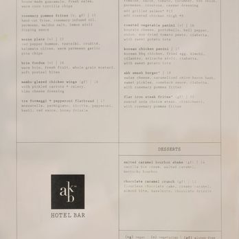 Archer Hotel Falls Church - Bar menu. Food. - Hotels Near Me - Fairfax, Virginia Archer Hotel Falls Church - Bar menu. Food. - Hotels Near Me - Fairfax, Virginia