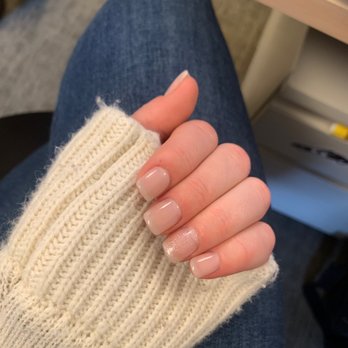 Angel Nails & Beauty - Natural looking fill with a little pop of sparkle - Nail Salons Near Me - Wayzata, Minnesota