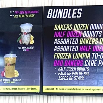Bad Bakers - Menu - Donuts Near Me - Elk Grove, California Bad Bakers - Menu - Donuts Near Me - Elk Grove, California