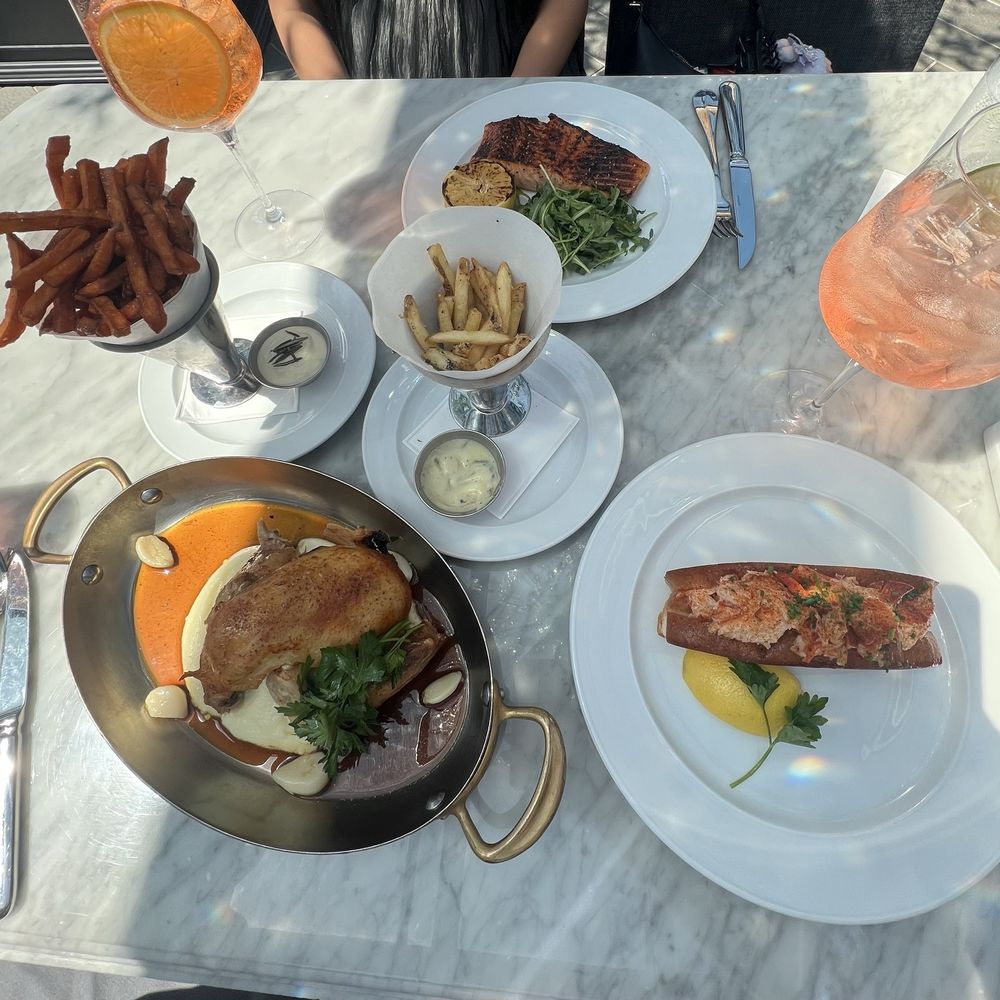RH Rooftop Restaurant at RH Marin - Roasted Half Chicken, Lobster Roll, Truffle Fries, Salmon, and Sweet Potato Fries - American Near Me - Corte Madera, California RH Rooftop Restaurant at RH Marin - Roasted Half Chicken, Lobster Roll, Truffle Fries, Salmon, and Sweet Potato Fries - American Near Me - Corte Madera, California