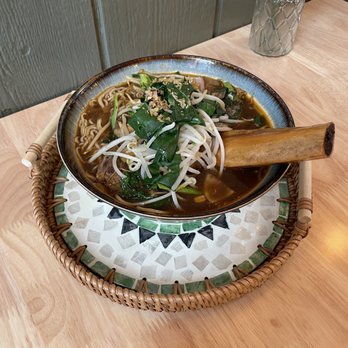 Nua Thai Kitchen - Shortribs Noodle (with egg noodle) during soft opening. - Thai Near Me - Oakland, California Nua Thai Kitchen - Shortribs Noodle (with egg noodle) during soft opening. - Thai Near Me - Oakland, California