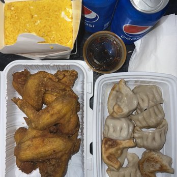 Xin Rong Chinese Restaurant - Chicken wings Plain fried rice 10. Fried Dumplings Pepsi cans - Chinese Near Me - The Bronx, New York Xin Rong Chinese Restaurant - Chicken wings Plain fried rice 10. Fried Dumplings Pepsi cans - Chinese Near Me - The Bronx, New York