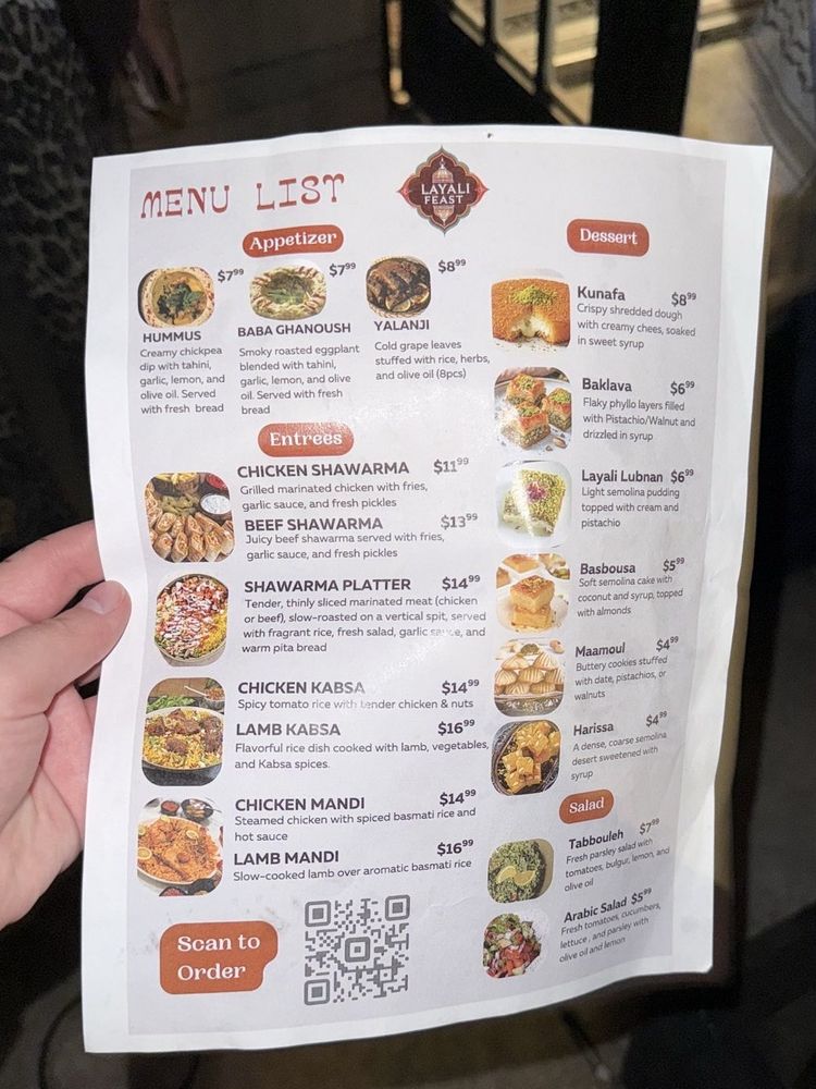 Food from Layali Feast