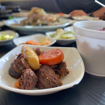Soban - My serving of Braised Beef Short Ribs with a side of purple rice - Korean Near Me - Los Angeles, California Soban - My serving of Braised Beef Short Ribs with a side of purple rice - Korean Near Me - Los Angeles, California