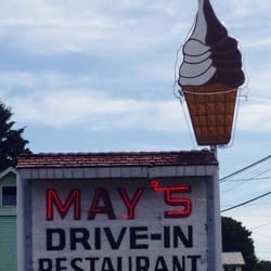 May's Drive-In - Lots of ice cream flavors and granddaughter wants to try the bubble gum next time. Breakfast is a    bargain and served hot!!