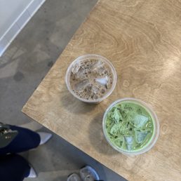 hojicha and matcha