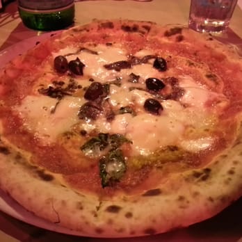 Fratelli La Bufala - Forgot the name, but it had anchovies and olives on it, and we added cheese. - Pizza Near Me - Miami Beach, Florida