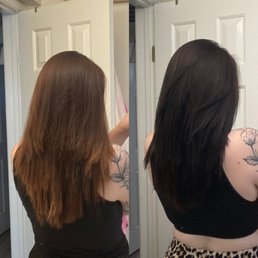 The left is done by Freda.... Right is what I had fixed by someone else. The left is done by Freda.... Right is what I had fixed by someone else.