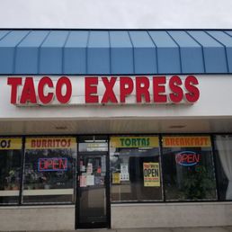 Exterior outside entrance of Taco Express - Exterior view - Westmont, Illinois Exterior outside entrance of Taco Express - Exterior view - Westmont, Illinois