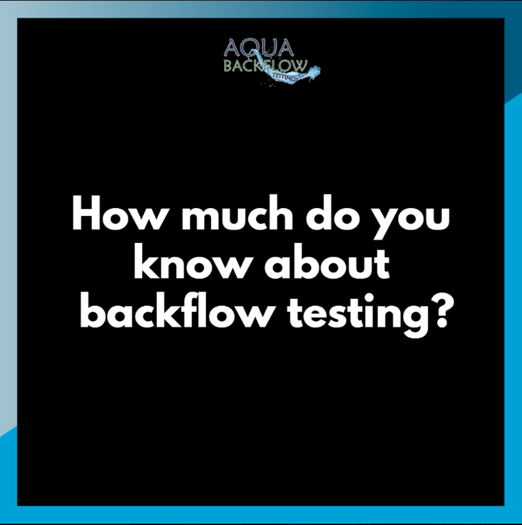 Slide of Aqua Backflow Testing
