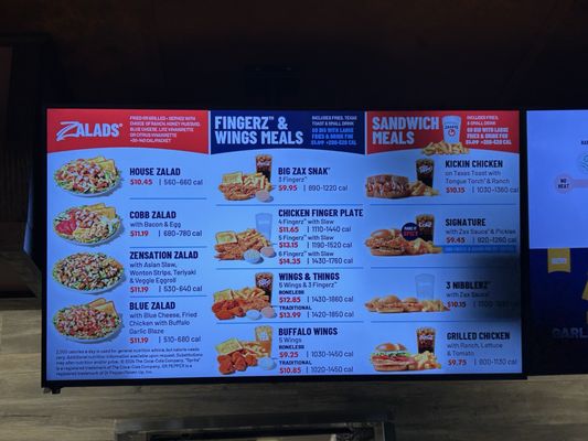 Menu photo 1 Zaxbys Lutz, FL