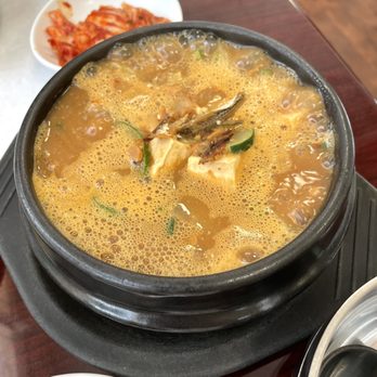 Jang An Restaurant - Doenjang (bean paste) soup with anchovies - Korean Near Me - Los Angeles, California Jang An Restaurant - Doenjang (bean paste) soup with anchovies - Korean Near Me - Los Angeles, California
