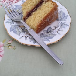 Smeaton Tea Rooms - Victoria sponge cake (minus one bite)