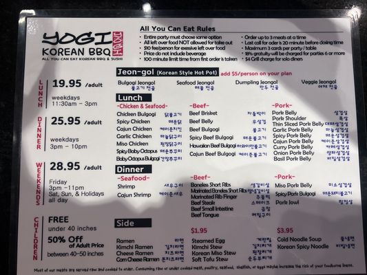 Menu photo 8 Yogi Korean BBQ Stockton, CA