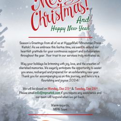 Minuteman Press - Merry Christmas and Happy New Year from HyggeMail/Minuteman Press Natick!