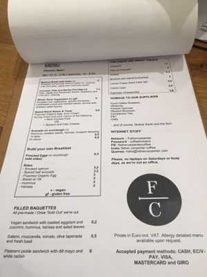 Menu photo 3 Father Carpenter Coffee Brewers Berlin, BE Menu photo 3 Father Carpenter Coffee Brewers Berlin, BE