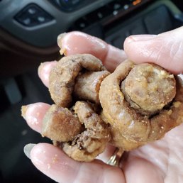 Fried mushrooms and fries