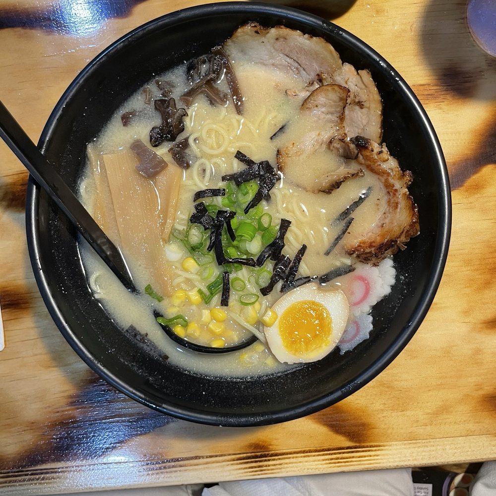 Fusion Ramen - Miso Ramen with corn add-on and chili oil - Ramen Near Me - Yulee, Florida Fusion Ramen - Miso Ramen with corn add-on and chili oil - Ramen Near Me - Yulee, Florida
