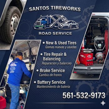 Santos Tireworks - Roadside Assistance Near Me - West Palm Beach, Florida Santos Tireworks - Roadside Assistance Near Me - West Palm Beach, Florida