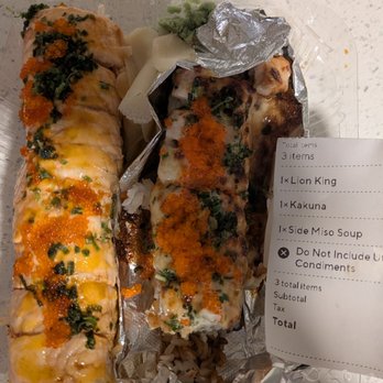 Kakuna Sushi - Order says kakuna and lion king. They gave only the lion king roll - Sushi Bars Near Me - Milpitas, California