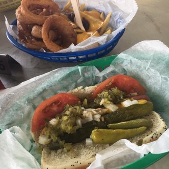 Mustard's Last Stand - Had the "spicy" Chicago dog. Never had this option in IL, but I think it refers to the sport peppers. - Hot Dogs Near Me - Melbourne, Florida Mustard's Last Stand - Had the "spicy" Chicago dog. Never had this option in IL, but I think it refers to the sport peppers. - Hot Dogs Near Me - Melbourne, Florida
