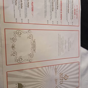 Azro - Front of menu - Afghan Near Me - San Antonio, Texas Azro - Front of menu - Afghan Near Me - San Antonio, Texas