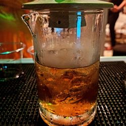 Brit's Wonderful Wander Bar - Smoking an old fashioned