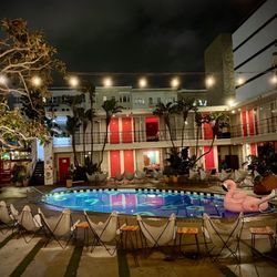 Phoenix Hotel - Enclosed pool courtyard, they'd had a wedding here tonight and it looked amazing.