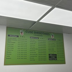 Cuse Smoothies and Refreshers - Menu