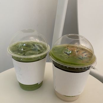 Mind Coffee - Iced orange blossom matcha latte (left) Iced dirty matcha latte (right) - Coffee & Tea Near Me - Berkeley, California Mind Coffee - Iced orange blossom matcha latte (left) Iced dirty matcha latte (right) - Coffee & Tea Near Me - Berkeley, California