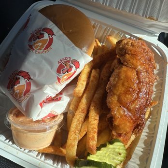 Asad’s Hot Chicken - Asads 4 1x Tender 1x Slider With Fries - Chicken Shop Near Me - Philadelphia, Pennsylvania Asad’s Hot Chicken - Asads 4 1x Tender 1x Slider With Fries - Chicken Shop Near Me - Philadelphia, Pennsylvania