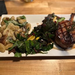 Pork chop with gnocchi Pork chop with gnocchi