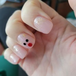 Dip manicure with design