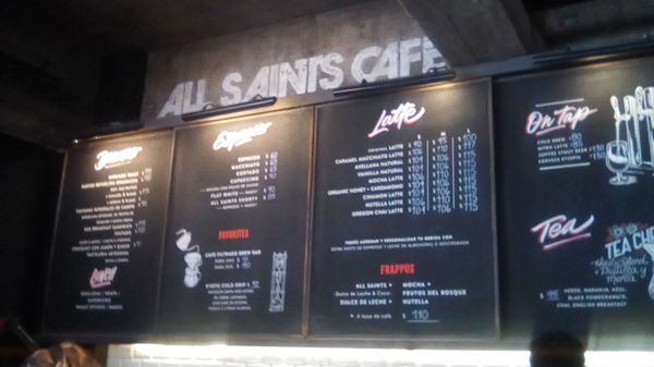 Menu photo 1 All Saints Cafe Buenos Aires, C Menu photo 1 All Saints Cafe Buenos Aires, C