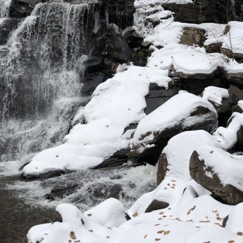 Kaaterskill Falls - A winter view of the falls from the bottom. You can park and walk here from the road without hiking. - Hiking Near Me