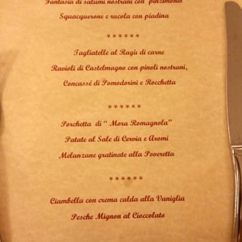 Hotel Tiffany's - Menù della cena finale - Hotels & Travel Near Me - Cervia, RA