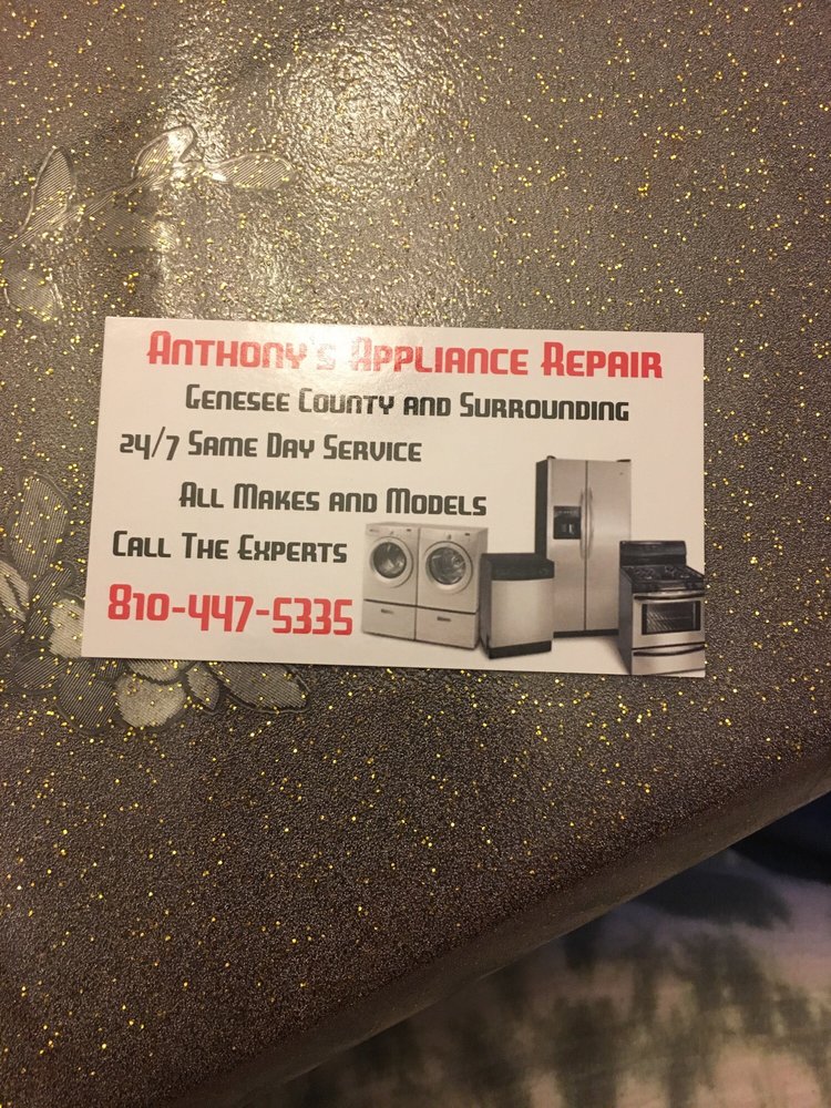 ANTHONY APPLIANCE REPAIR Flint, MI Yelp