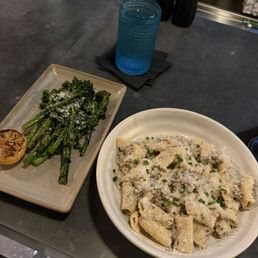 Rigatoni Tartufo and broccolini Rigatoni Tartufo and broccolini