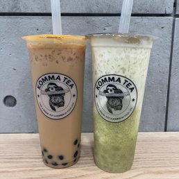 House milk tea and thirsty goose with snow House milk tea and thirsty goose with snow