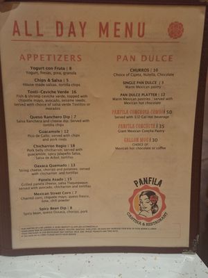 Menu photo 1 Panfila Cantina And Restaurant San Antonio, TX Menu photo 1 Panfila Cantina And Restaurant San Antonio, TX