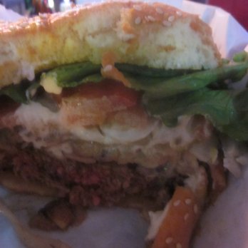 Red Garter Saloon - My favorite, the Gauntlet burger with green leaf lettuce! - Sports Bars Near Me - Tucson, Arizona Red Garter Saloon - My favorite, the Gauntlet burger with green leaf lettuce! - Sports Bars Near Me - Tucson, Arizona