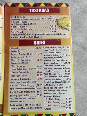 Menu photo 2 Alvarado's Windsor, CO