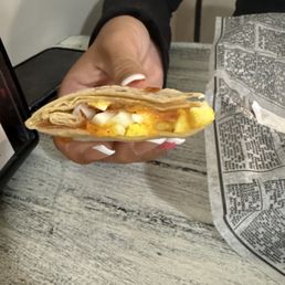 Not so filled burrito. Not so filled burrito.
