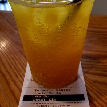 Copa Vida - $6 Tumeric Ginger Tonic, sooo good! Refreshing, sparkling and healthy, I would definitely get this again! - New American Near Me - Pasadena, California
