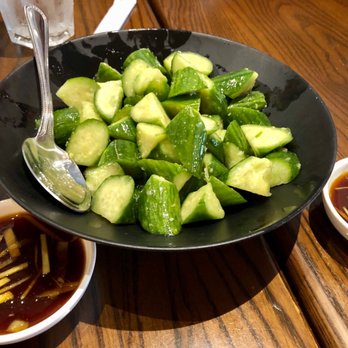 Trendy Dumpling - Garlic cucumber salad delicious with ginger soy sauce - Noodles Near Me - Houston, Texas Trendy Dumpling - Garlic cucumber salad delicious with ginger soy sauce - Noodles Near Me - Houston, Texas