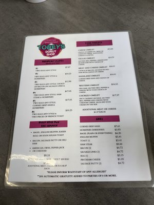Menu photo 1 Tobey's Donut Shop Watkins Glen, NY Menu photo 1 Tobey's Donut Shop Watkins Glen, NY