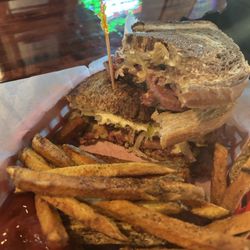 Red’s Irish Goodbye  - Reuben and Hand cut fries, crispy not greasy!
