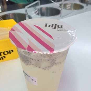 Biju Bubble Tea Room - Lychee Coconut water with basil seeds & coconut jelly - Coffee & Tea Near Me - London, XGL