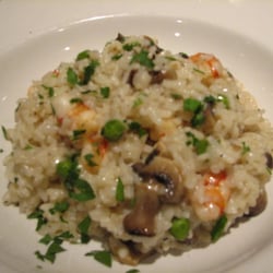 Marcello Ristorante - Risotto with mushroom, peas, and shrimp