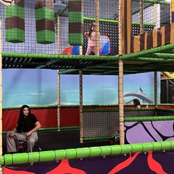 Lava Island - Middle schoolers/high schoolers on tricycles...
